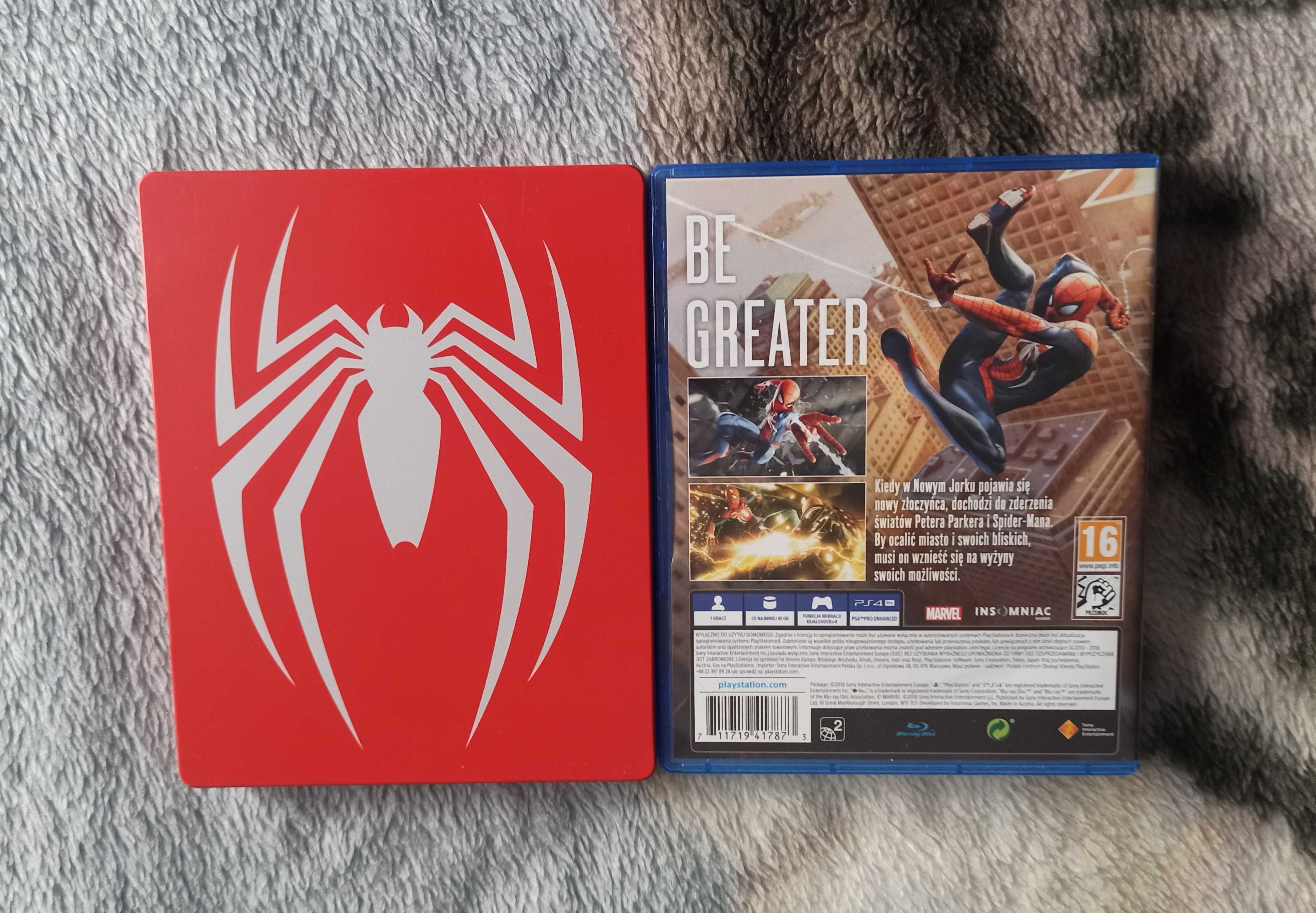 SpiderMan Spider-Man PL Dubbing Steelbook PS4