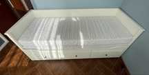 Łóżko Hemnes rozkładane 160x200 z materacami