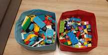 mix lego duplo + auta + pudła