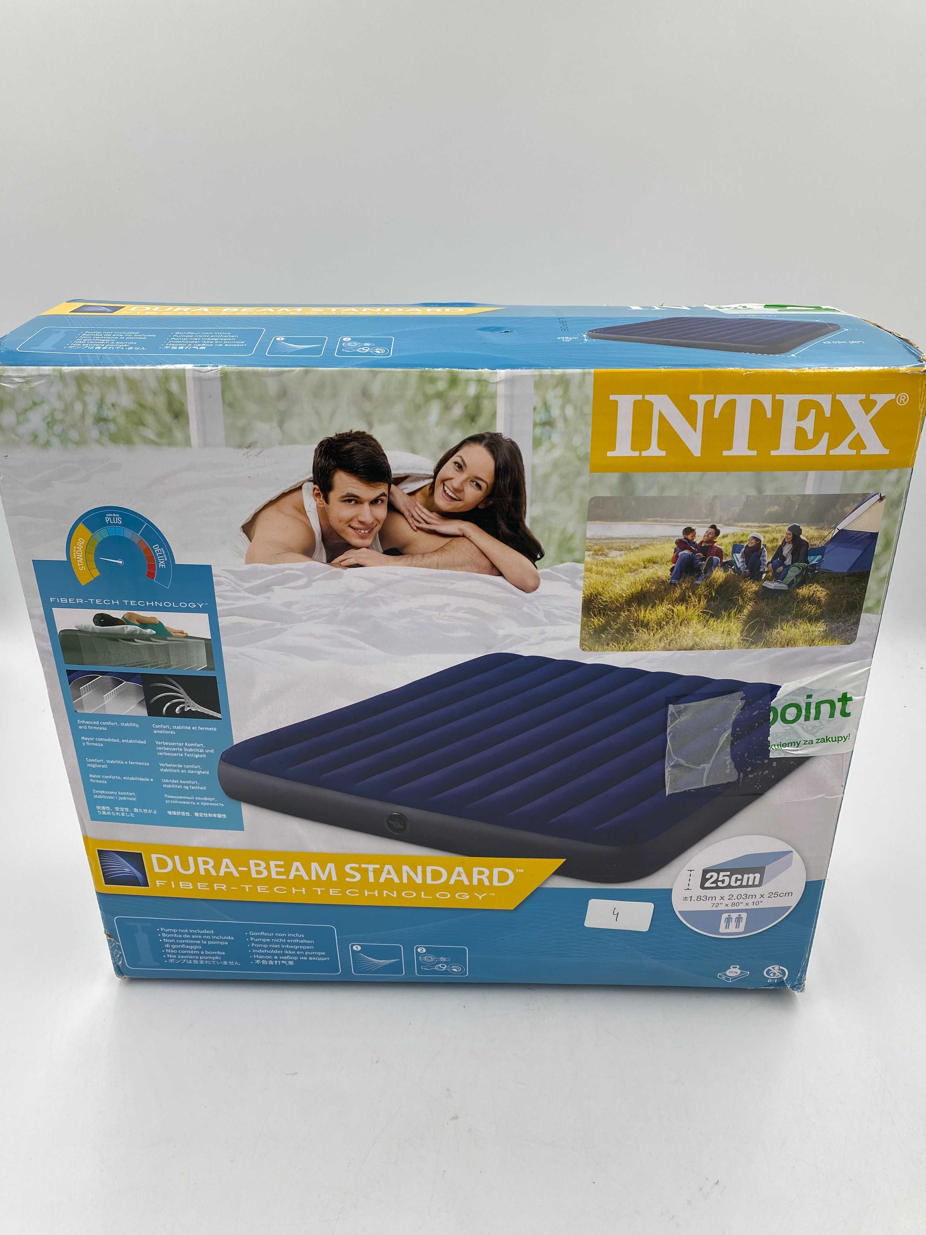 Intex Materac Dmuchany Granatowy 203 x 183 x 25 cm