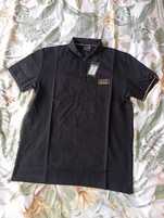 Koszulka polo Emporio Armani, małe logo EA7 czarna rozmiar XL