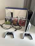 Konsola Sony PlayStation 5 z napędem + 3 gry + 2 pady