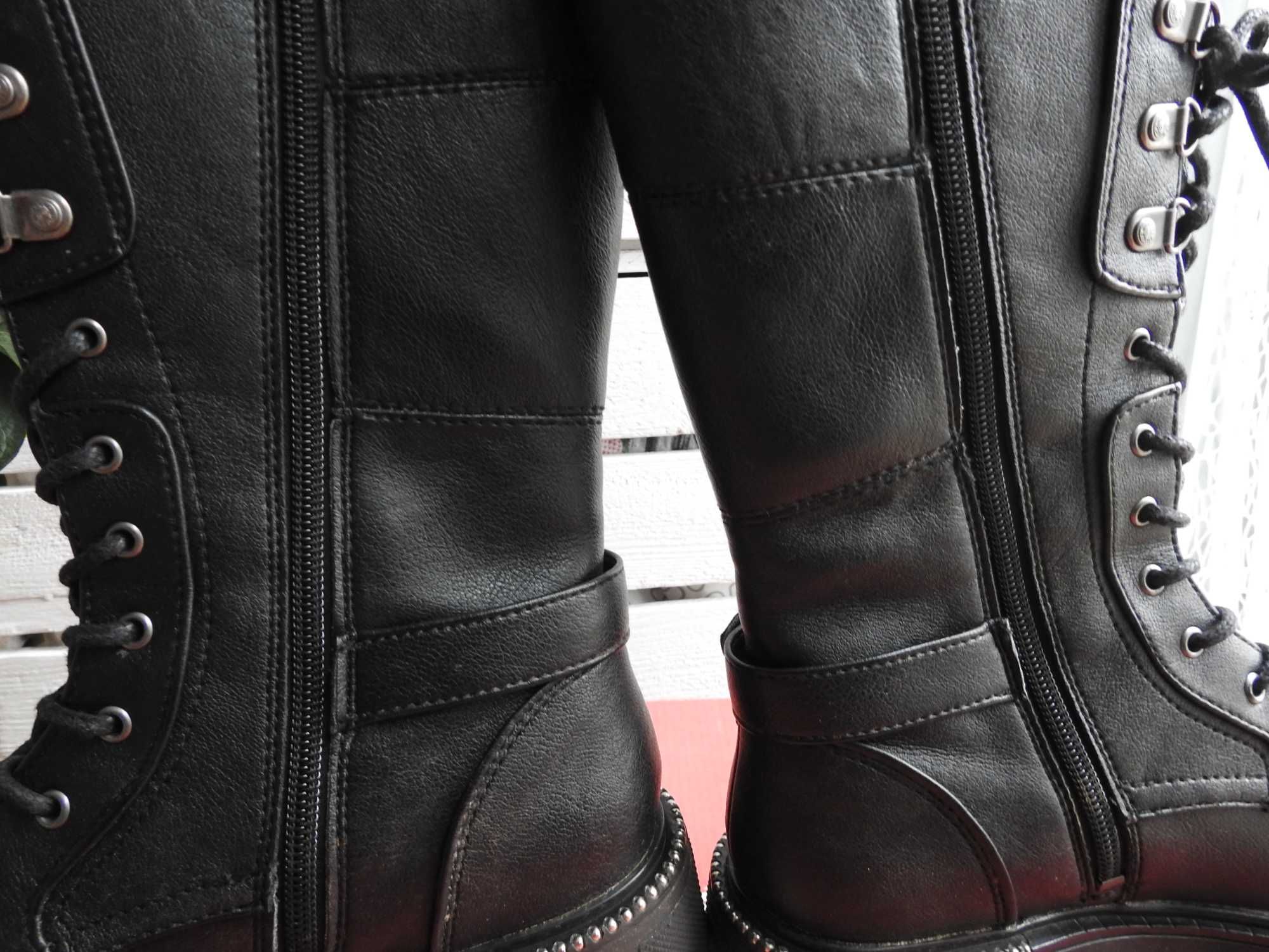 Buty Botki kozaki MUSTANG rockowe