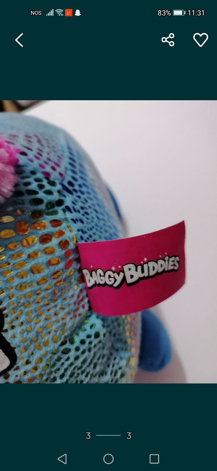 Peluche marca BAGGIS BUDDIES