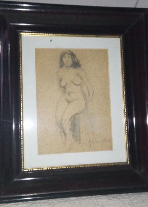 Akt kobiecy rysunek ołówk Józef Wasiołek