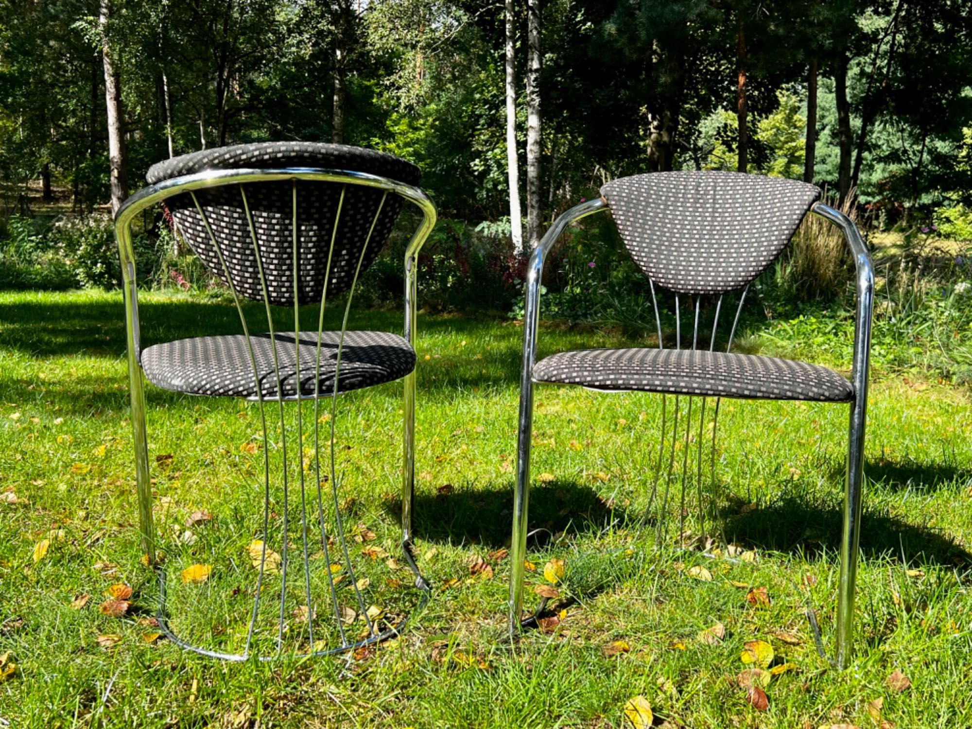 Para krzeseł Effezeta Włochy  , LATA 70. Bauhaus