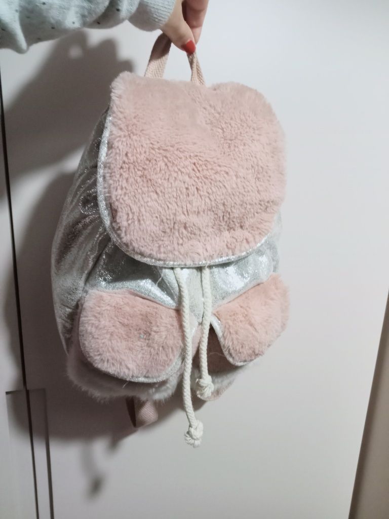 Mochila Glitter com pêlo Zara Kids