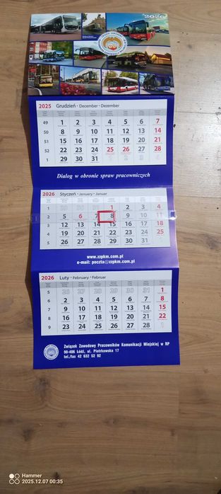 nowy kalendarz na 2026r