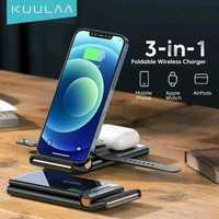 Kuulaa 15W Беспроводная Зарядка 3 в 1  Зарядное Устройство fast charge