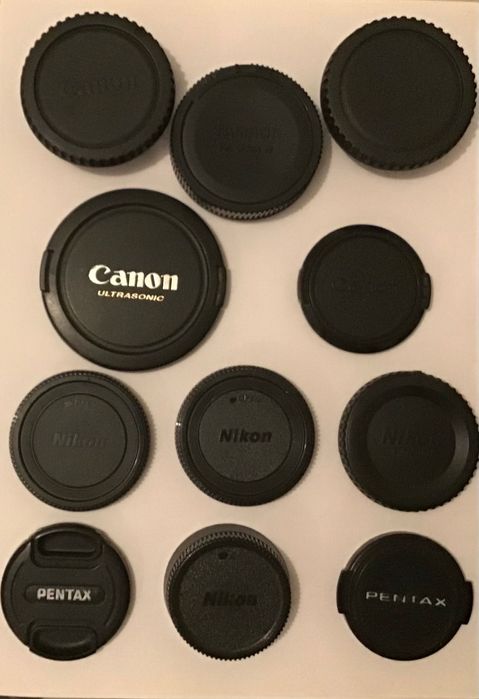 Tampas de objetivas varias marcas