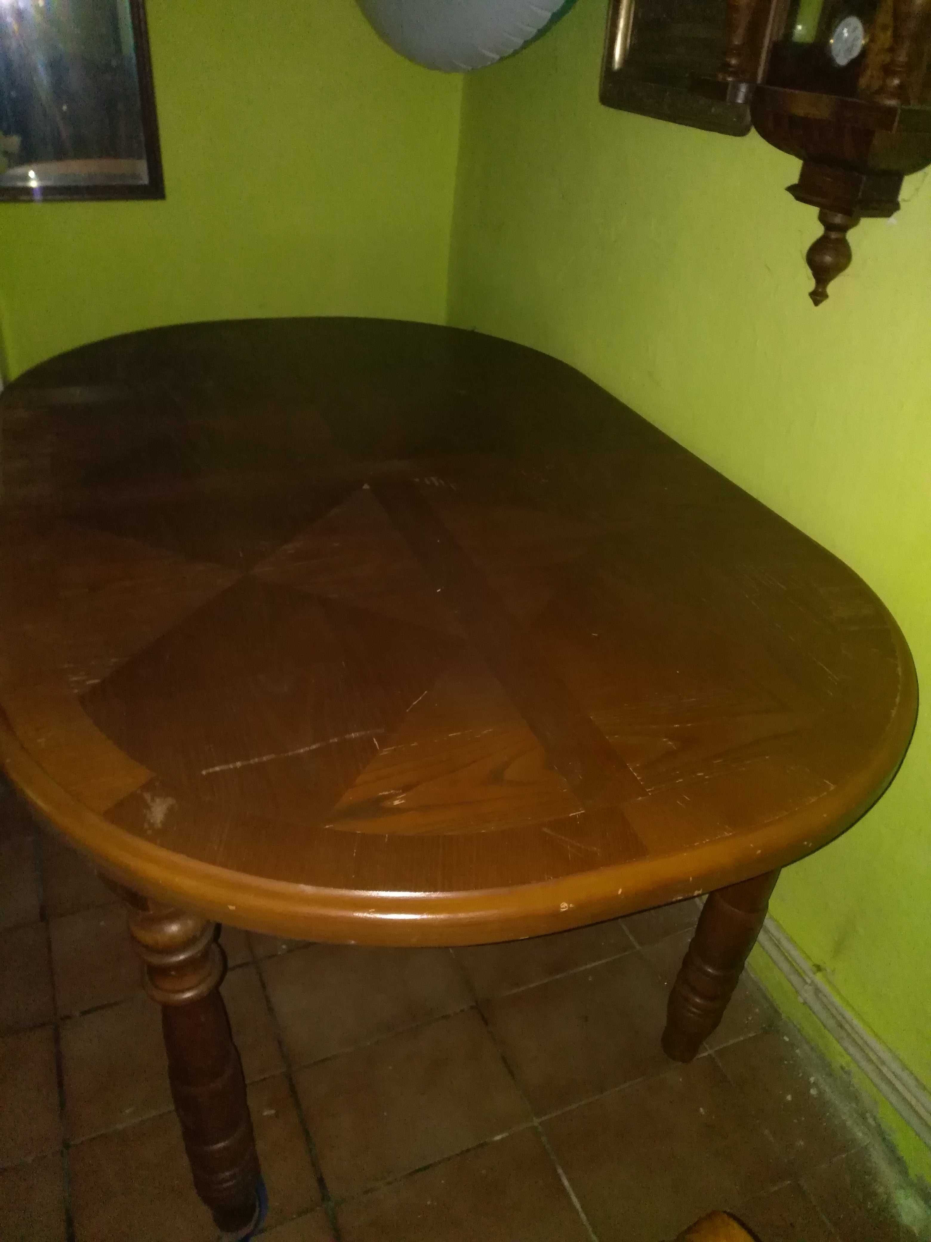stół z 6 krzeslami ratanowe