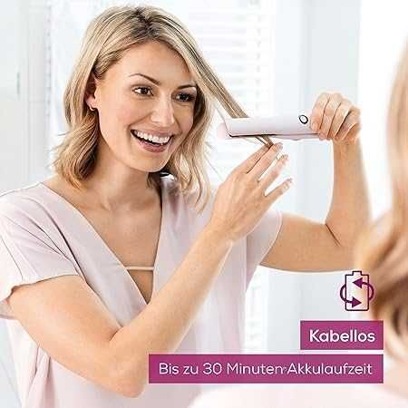 Beurer HS 20 prostownica do włosów, USB, 3 poziomy temperatury, różowa
