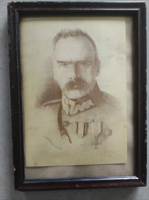Portret Józef Piłsudski Mundur Odznaczenia
