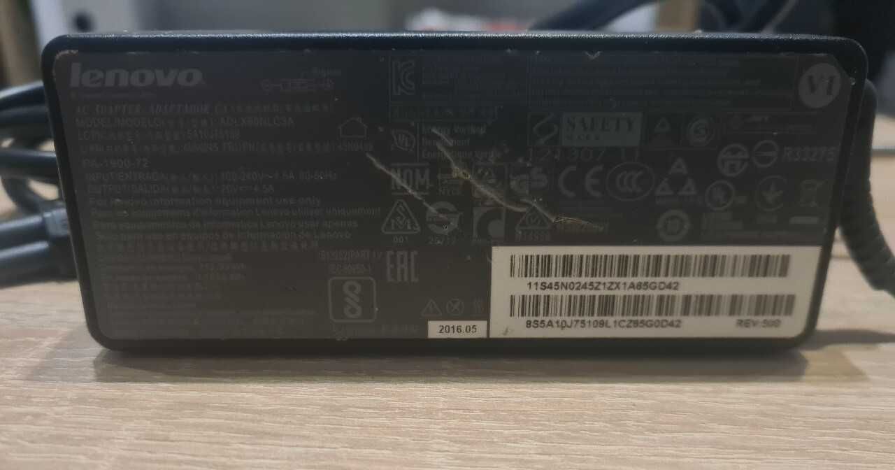 Oryginalny zasilacz Lenovo IBM ADLX90NLC3A 90W Slim TIP żółta końcówka