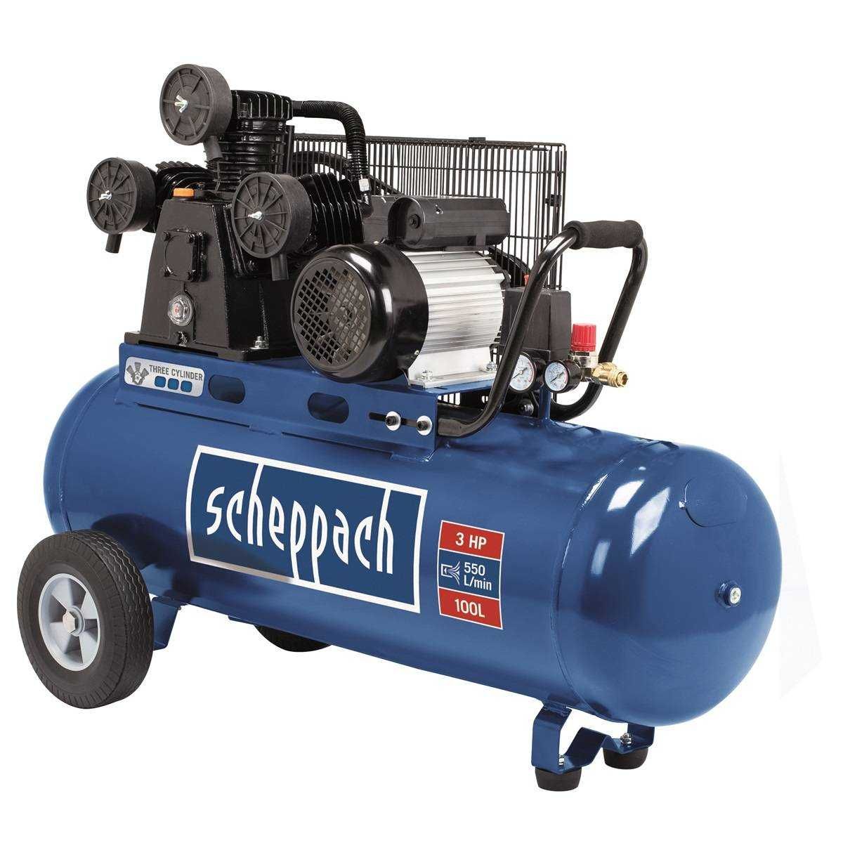 Компресор HC550TC 230V Scheppach - 10 бар | 100 л | 3 к.с.