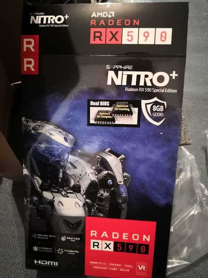 Placa gráfica Sapphire Nitro+ AMD Radeon RX590 8GB GDDR5