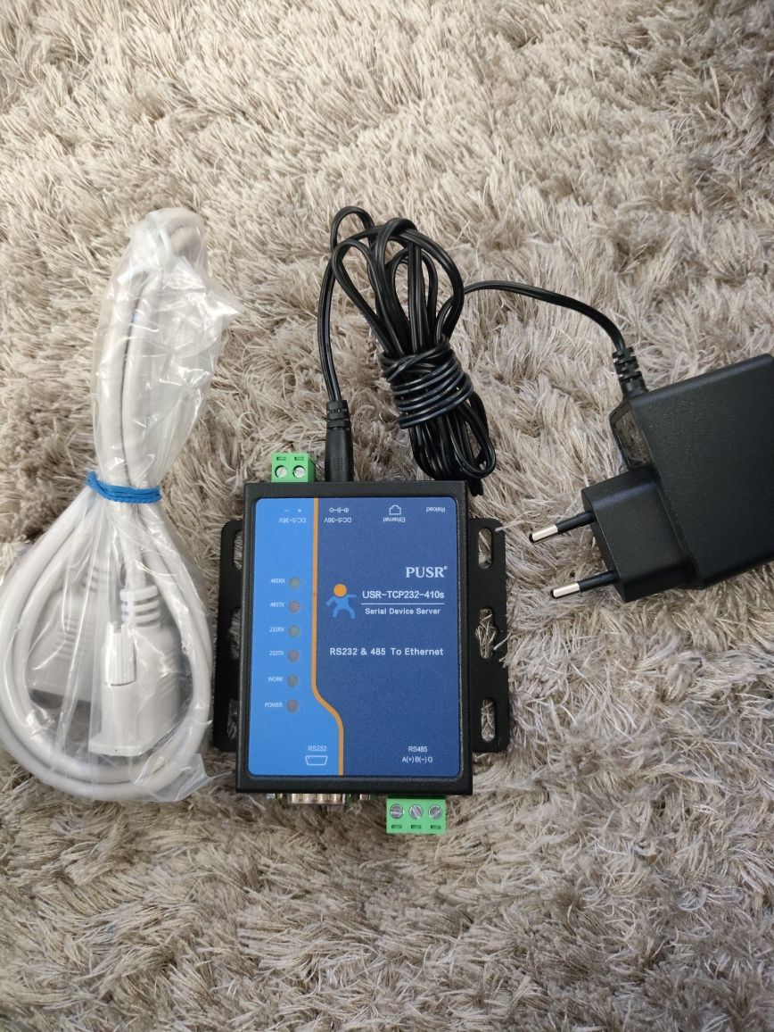 Conversor Serial Industrial RS232 RS485 para Ethernet