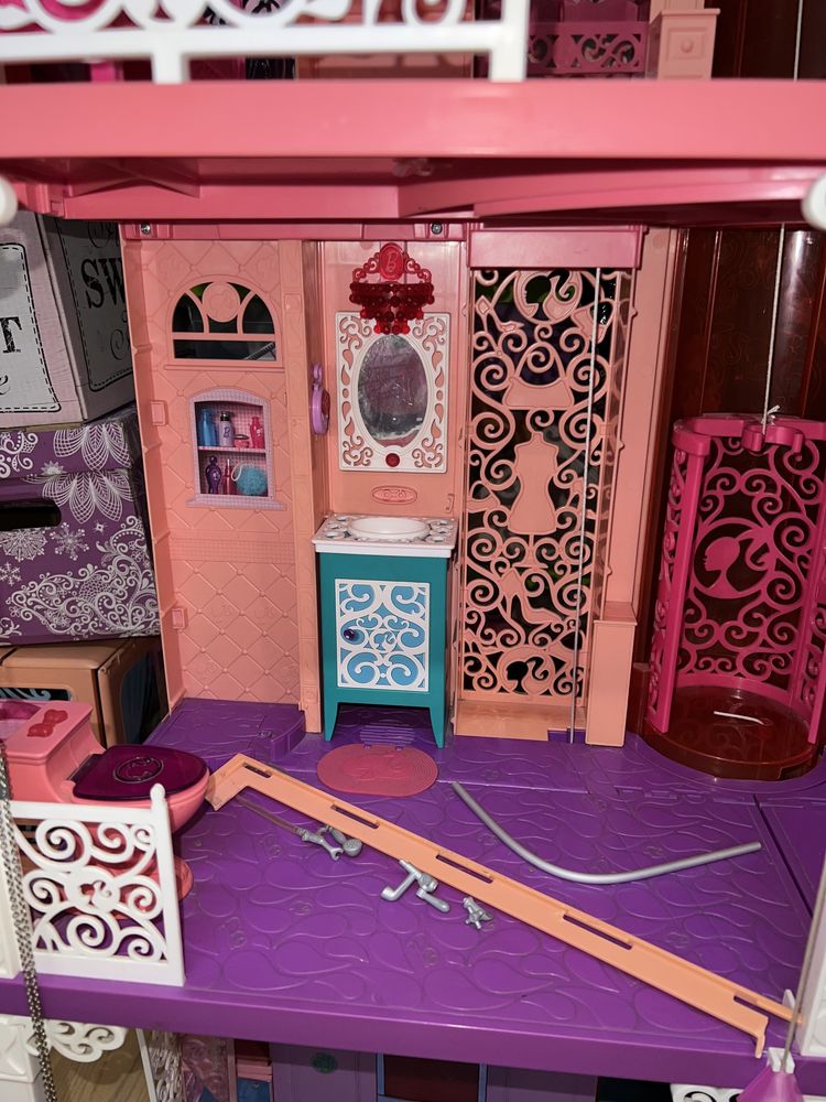 Ogromny domek Barbie mattel 3 piętrowy
