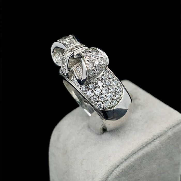 erścionek Giorgio Martello Milano srebro 925 kokarda 15 g