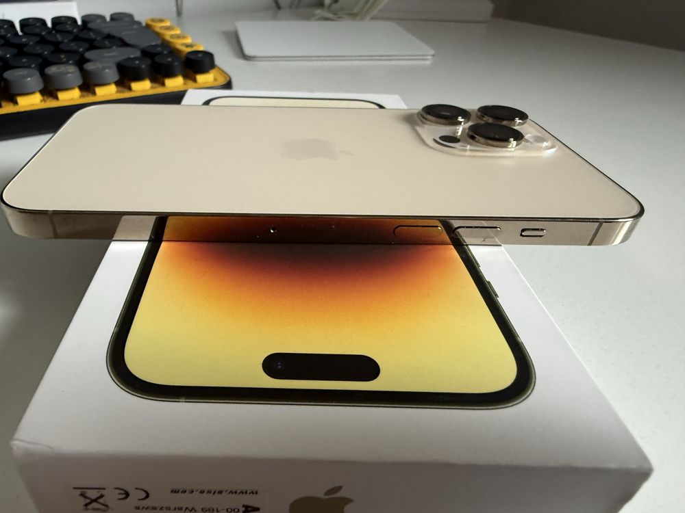 iPhone 14 Pro Max 1TB Gold Idealny Oryginalna Bateria 94%