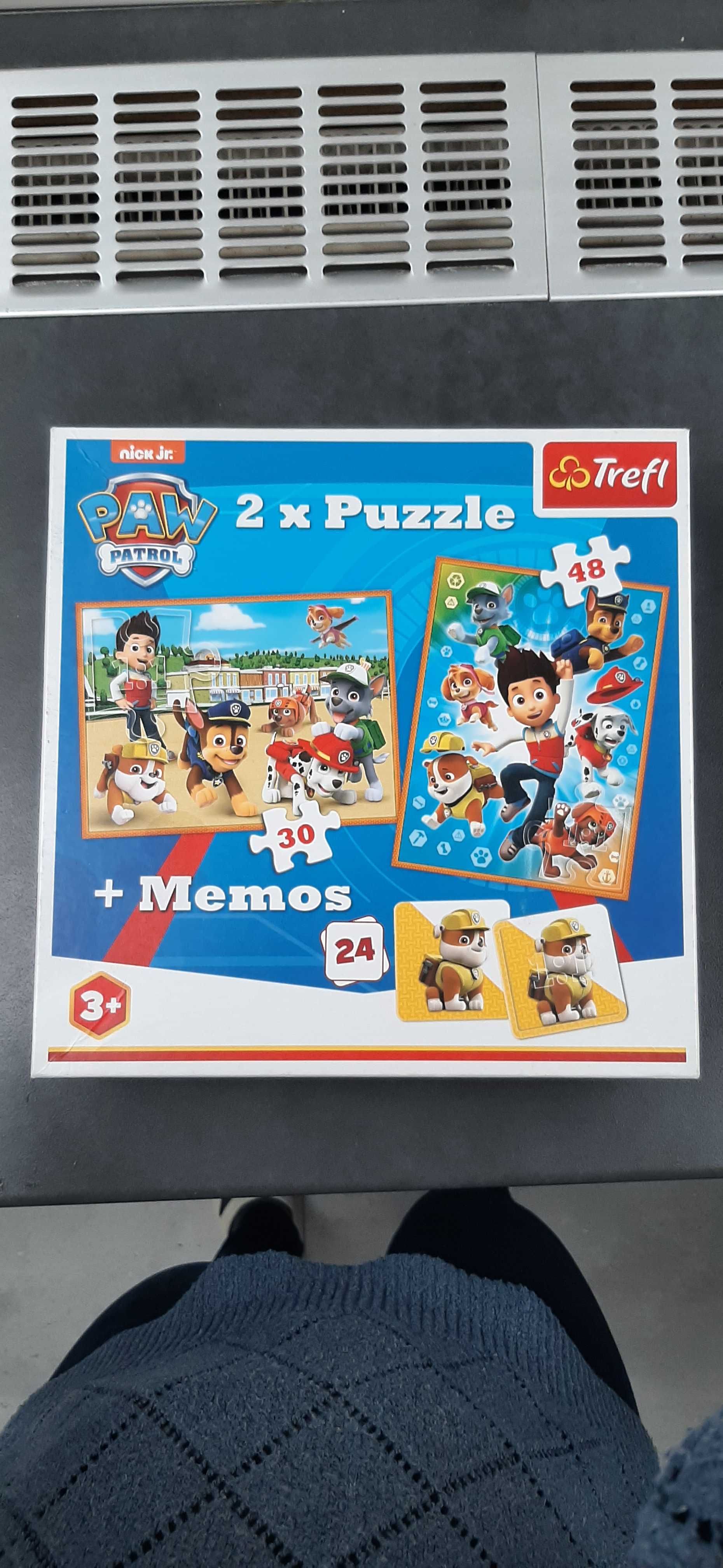 Puzzle Masha and the Bear(Masza i niedźwiedz)oraz puzzle Psi Patrolx 2
