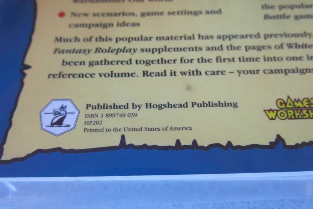Warhammer Fantasy Role Play Apocrypha Now dodatek ENG ed. 1