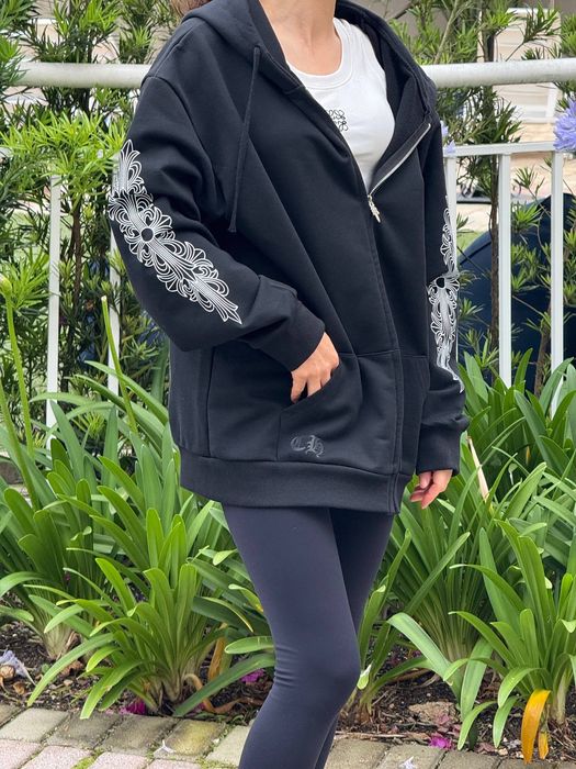 CHROME HEARTS зип худи черное L/нове чорне худі /якicть 100%/унисекс