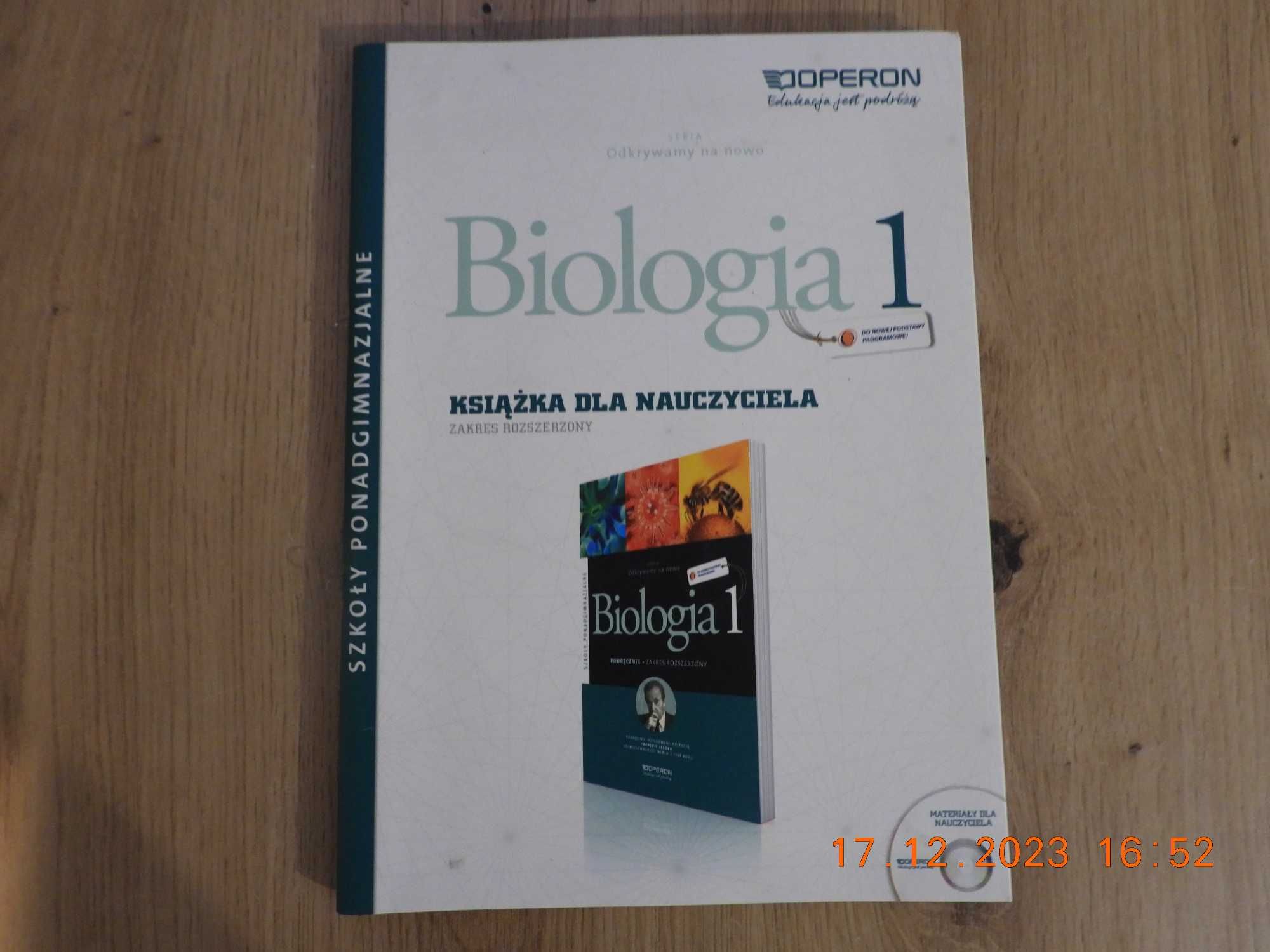 BIOLOGIA 1 - Książka dla nauczyciela + CD. Zakres rozszerzony