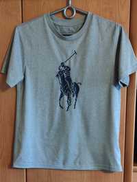 Ralph Lauren super stan oryginalny t-shirt koszulka szara S