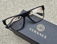 Жіночі чорні глянцеві оправи  з логотипом Versace 3326U!
