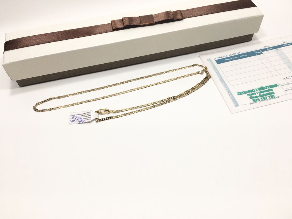Złoty męski łańcuszek GUCCI•pozłacany wybita próba  0,750 18k