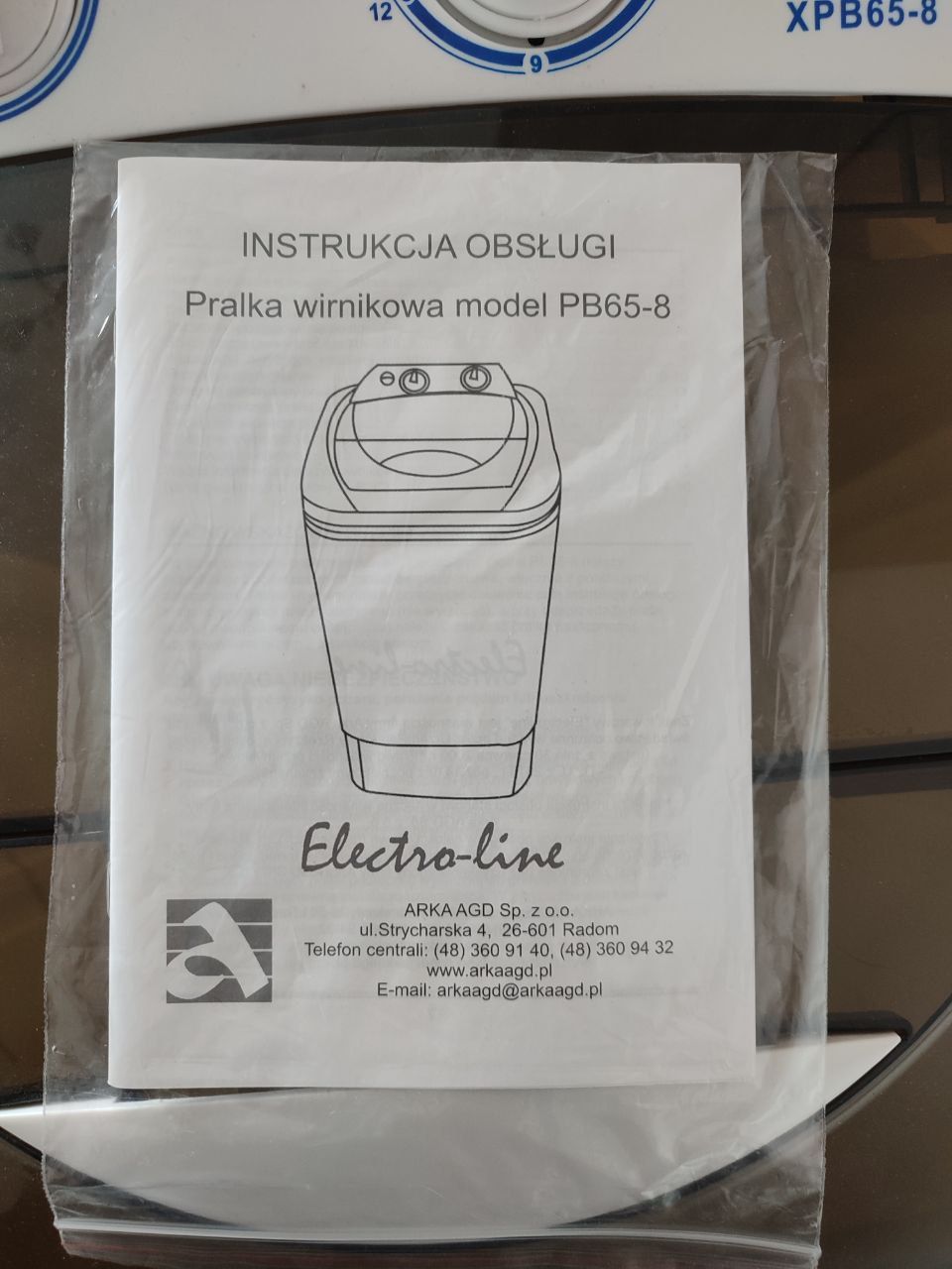 Pralka wirnikowa model PB65-8 Electro-Line