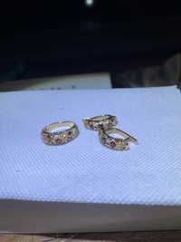 Продам набор кольцо и серьги из золота