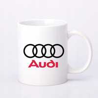Bialy Kubek Audi na prezent dla fana marki