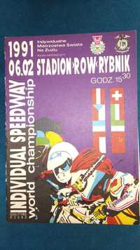 Speedway żużel Indywidualne Mistrzostwa Świata 1991 Rybnik vintage