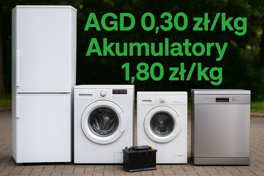 Skup AGD Lodówki Pralki Zmywarki Suszarki Kable Akumulatory
