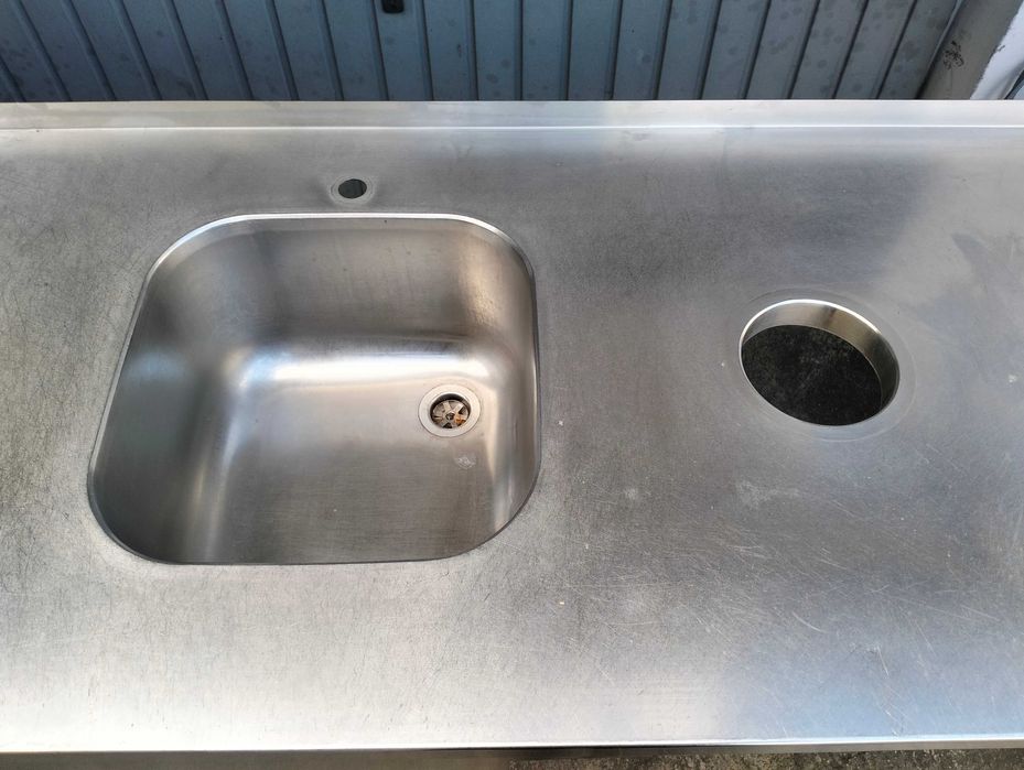 Zlew gastronomiczny 1-komorowy 220x70x90