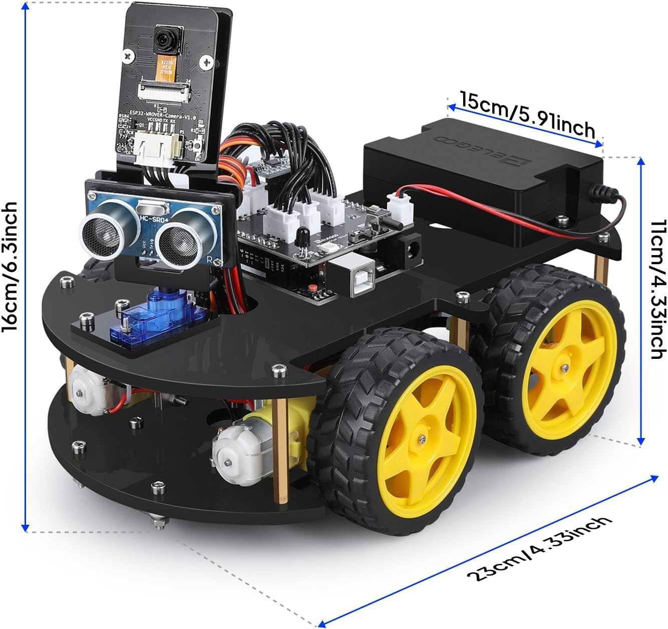 Elegoo Uno R3 Projeto kit mini robot carro