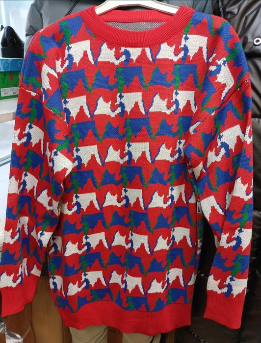 Стильный женский свитер туника. Яркая расцветка