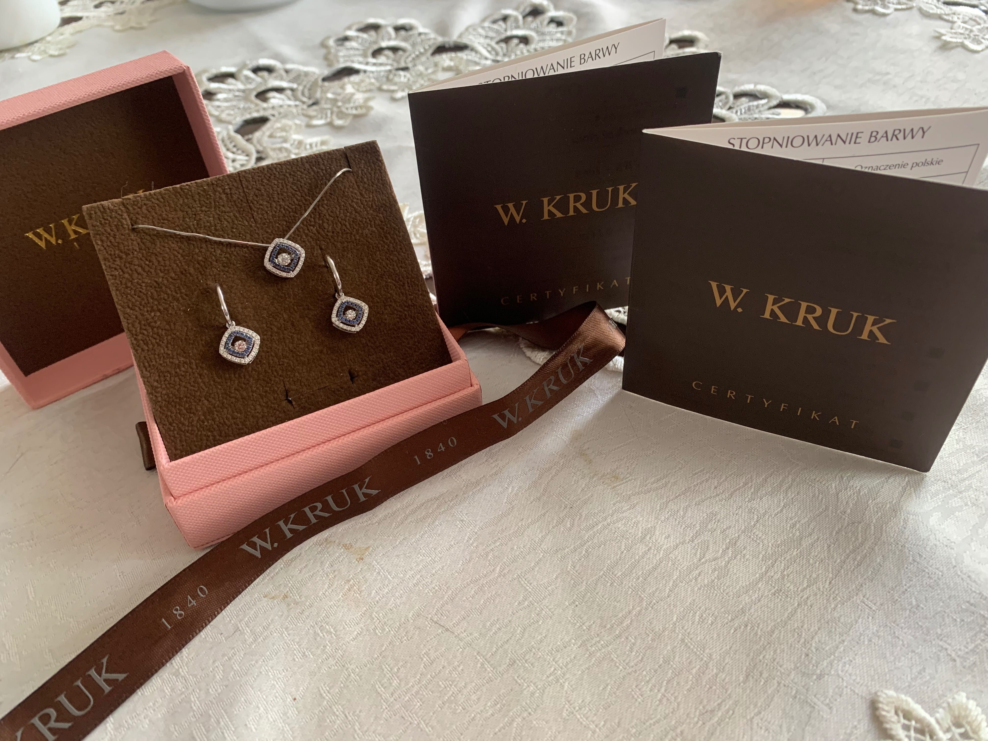W.KRUK komplet z brylantami i szafirami