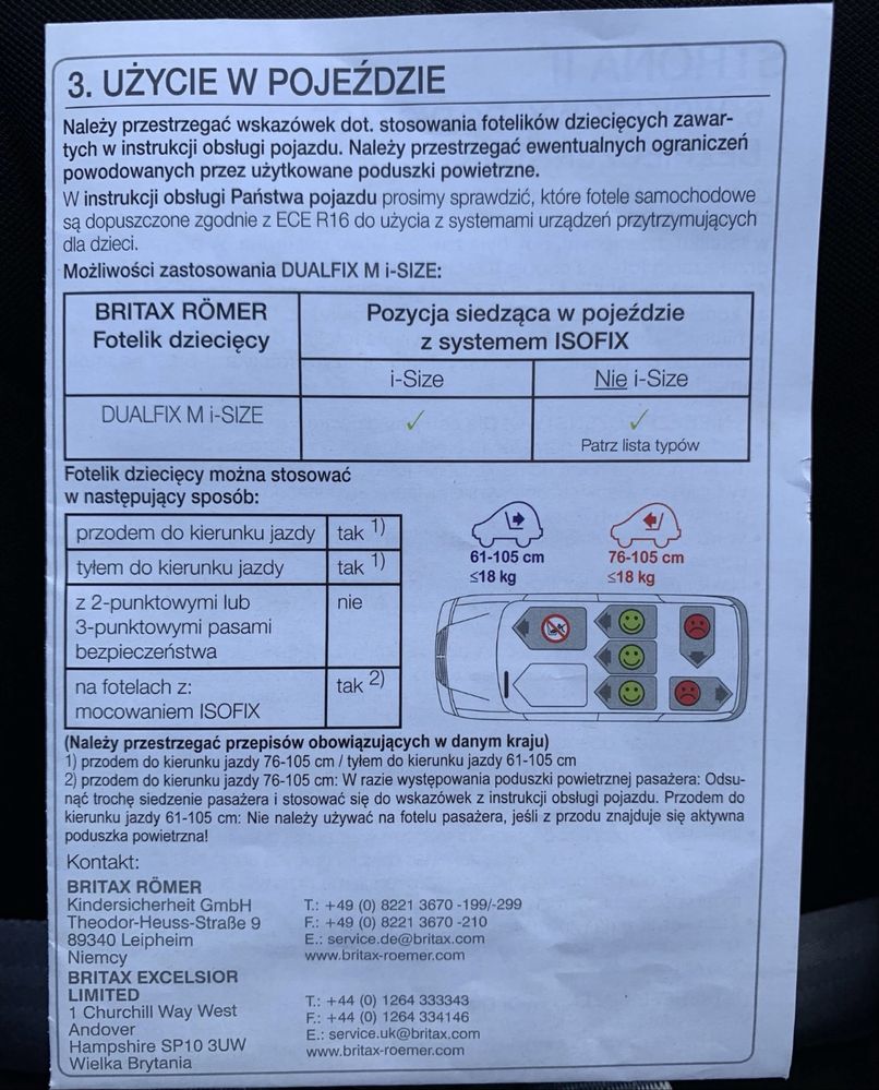 Fotelik Britax Romer Dualfix M i-size isofix