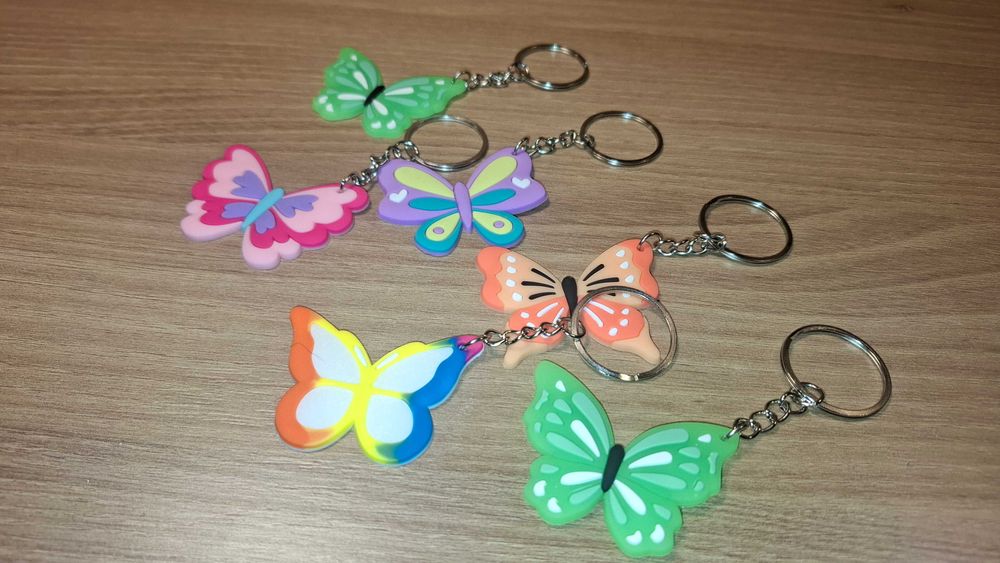 Super Zestaw - 6x Brelok - Breloczek  Motyle - Motylki
