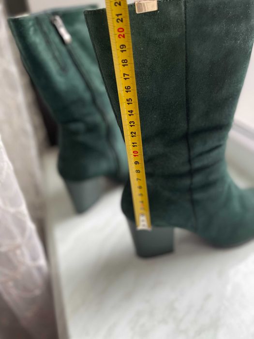 Жіночі чобітки польські зимові замш натуральний 40р