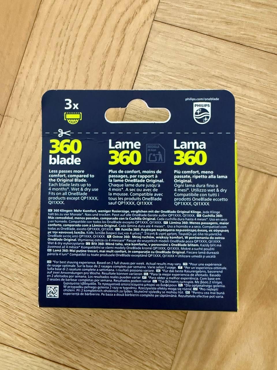Змінні леза Philips OneBlade 360 QP430/60 (3шт) НОВІ.ЗАПАКОВАНІ