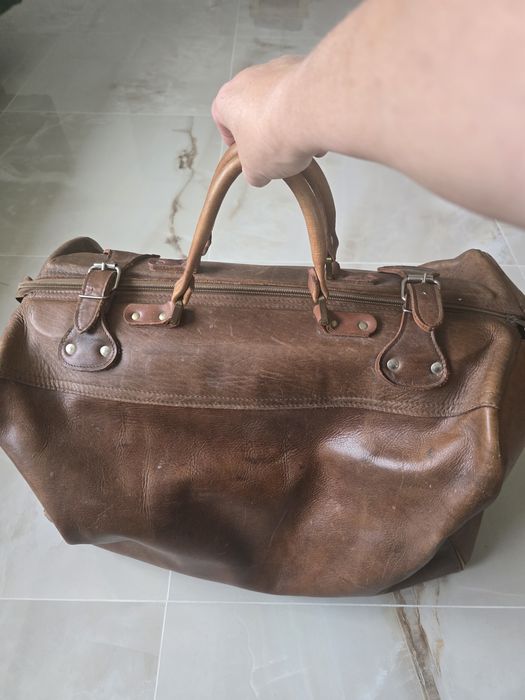 Torba ze skóry naturalnej.- duża.