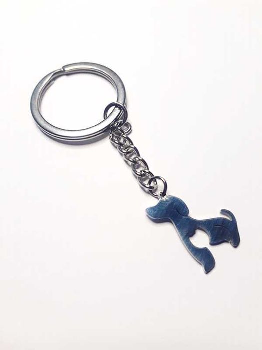 Brelok Breloczek Srebrny Pies Piesek Kot Kotek Stal Chirurgiczna