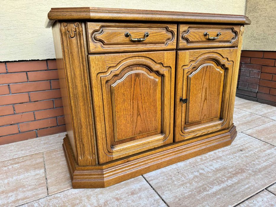 Komoda dębowa stylowa szafka bieliźniarka witryna kredens regał szafa