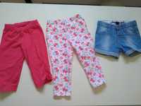 zestaw spodnie spodenki dla dziewczynki