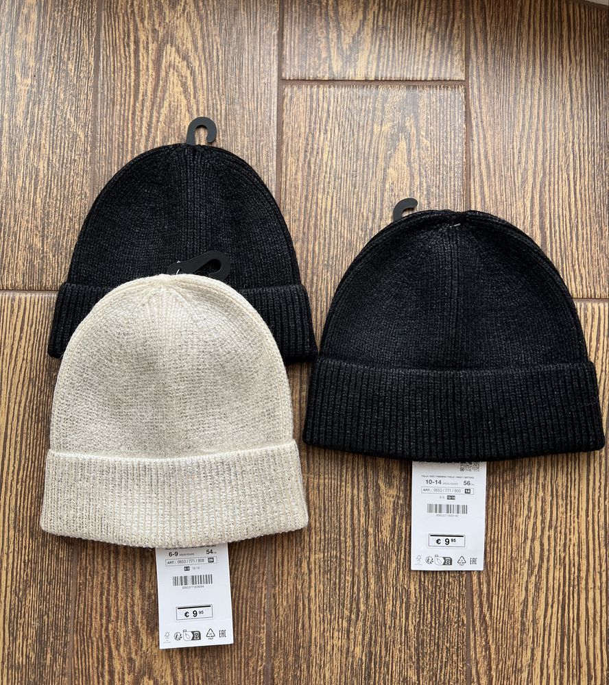 Шапки zara, 100% котон