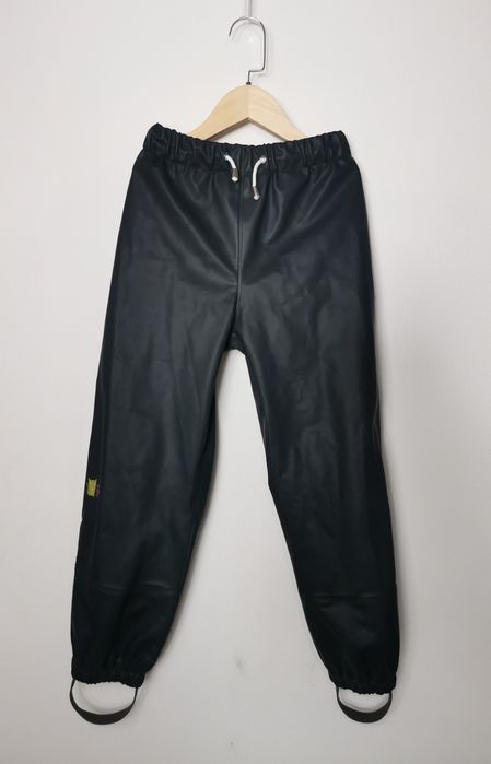 Spodnie przeciwdeszczowe, wodoodporne, gumowe, kattnakken, 128, 8 lat